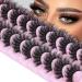 20MM Fluffy Wispy Mink Eyelashes - Thick Volume Strip Lashes (10 Pairs) | Dramatic & Curly False Lashes - Buy Online on GoSupps.com