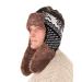 Team Snowflake Winter Trapper Hat for Men - Fun Ushanka Hat with Ear Flaps Brown - Brown