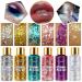 Glitter face and body gel liquid eyeshadow gel for festival party lips glitter gel hair glitter gel manicure diy glitter gel long -lasting glossy