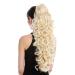 WIG ME UP - N1095-V-613 hairpiece braid ponytail extremely long and voluminous curled curly platinum blonde 65 cm