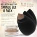 Belloccio Egg Shaped Makeup Sponge - Latex Free | Pack of 6 | Best for Flawless Application - Buy Online on GoSupps.com