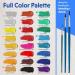 Crafts 4 All Acrylic Paint Set - 24-Pack of 12mL Paints for Canvas, Wood & Ceramic with 3 Art Brushes - Non-Toxic Craft Paint - Stocking Stuffers for Girls and Boys - Buy Online on GoSupps.com