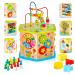 Green Series motor cubes |Motor ceremony from 1 year - Modern Activity Center Baby |Motor cubes wood |Activity cube baby with playing play and motor loop |Motor cubes Baby Model GS1105
