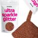 Hemway Ultrafein/Extra Fine Sparkle Glitter 100g 3 5 Unzen Cosmetic Sicher 1/128" - Bronze Bronze Brown Ultrafine - 100g