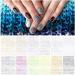 OIIKI 12 Sheets 3D Holographic Letters Nail Stickers - Fluorescent Color Self Adhesive Decals for Women Girls Nail Art - Style 1 - Buy Online on GoSupps.com