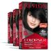 Permanent Hair Color by Revlon, Permanent Hair Dye, Colorsilk with 100% Gray Coverage, Ammonia-Free, Keratin and Amino Acids, 011 Soft Black, (Pack of 3) NEW 11 Soft Black