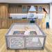 LIMAST Baby Playpen - Toddler Playard with Gate | Indoor & Outdoor Kids Activity Center | Sturdy Safety Play Yard in Grey - Buy Online on GoSupps.com