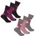 Ladies Non Elastic Loose Top Socks (6 or 12 Pair Multipack) Gentle Grip Diabetic Hosiery Size 4-8 Grey/Black 6 Pairs 4-8