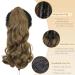 Shop Gairyan 45cm Clip-In Ponytail Extensions - Golden Brown Curly Wavy Synthetic Hair for Women - Buy Online on GoSupps.com