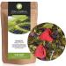 Th s & Traditions Organic Green Tea with Violet and Raspberry | 100g Loose Leaf Bag | Certified Organic Farming
