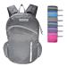 BEMYGREENBAG Waterproof foldable backpack lightweight packable bag for outdoor sport swimming kayaking Wet and Dry separated kids camping backpack (Grey)