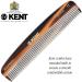 Kent 7T Handmade Fine Tooth Pocket Comb for Men - Hair Straightener for Grooming, Mustache & Beard - Saw Cut, Hand Polished - Made in England - Tortoiseshell - Buy Online on GoSupps.com