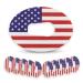 ExpressionMed - Adhesive Patch for Dexcom G6 (10-Pack) - Made in The USA Waterproof Split Backing CGM Tape (US Flag)