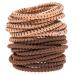 Brown Hair Ties 18 Pcs Slide Proof Hair Ties With Rubber Grip Hair Ties for Women Thick Hair No Slip Hair Tie Men Elastic Slideproof Braided Ponytail Holders Blonde