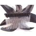 Feather and Flower Hair comb slide Fascinator with Glittery Spotty net Bridal Wedding Races Prom (Black) by Inca - Buy Online on GoSupps.com