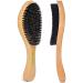 GranNaturals Medium Wave Brush - Curved Boar Bristle Hair Brush for 360 Waves & Slick Back Hairstyles - Buy Online on GoSupps.com