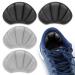 Sibba 2 Pairs Heel Grips Shoes Pads for Shoes Too Big Self-Adhesive Foot Cushions Pads for Women Men Thick Shoe Inserts Back Insoles Anti Blister Shoe Liners Heel Protectors (Black&Grey)
