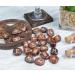 Crocon Mahogany Obsidian gemstone rune with Elder Futhark Alphabet Engraved | 25 pcs runes set | Crystal Divination Healing Chakra Reiki | with a pouch| Size : 20-25 mm - Buy Online on GoSupps.com