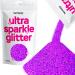 Hemway Ultrafein/Extra Fine Glitter Ultra -Sparkle 100g 3.5 ounces Cosmetic Safe 1/128 ".008" 0.2mm - Purple Holographic Purple Holographic Ultrafine - 100g