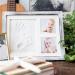 Baby Footprint Kit & Handprint Kit, 3 Month Old Baby Must Have, New Baby Hand Footprint Kit Baby Keepsake Gift, Baby Feet Print Baby Frame, Baby Hand Footprint Frame, Baby Handprint Kit for Baby Decor Driftwood Grey