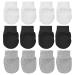 Yolev 6 Pairs Newborn Baby Mittens Infant Toddler Gloves Soft Cotton No Scratch Mittens Gloves for 0-6 Months Baby Boys Girls White Light Gray Black