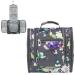 PAVILIA Hanging Toiletry Bag for Women Men, Travel Toiletry Bag Organizer for Toiletries, Cosmetics, Makeup Bag with Mesh, Water Resistant Pockets (Floral Grey) Medium Floral Grey