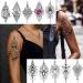 32 Sheets Sexy Black Lotus Temporary Tattoos for Women - Indian Tribal Lace Tatoo Sticker Set with Mandala Flower, Butterfly, Rose, Dreamcatcher, Elephant - Henna Tattoo Kit for Adults - Buy Online on GoSupps.com