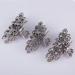 Fancy Hair Claw Jaw Clip Pin | Vintage Rhinestone Crystal Flowers Barrette for Women | White & Silver | Pack of 1 - Buy Online on GoSupps.com