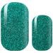 AVOA Beauty Nail Foil -"Teal Me More" teal glitter single color design 16 thin self-adhesive long-lasting nail wraps