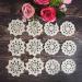 TOSSEY 12PCS Mini Vintage Handmade Crochet Doilies Flowers 100% Cotton Crochet Doilies Appliques Patches for Clothing Headbands Hats Gift Package Need (Beige) Beige 3" - Buy Online on GoSupps.com