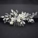 Wedding Hair Accessories Fanvoes Hair Pieces Comb for Brides Bridal - Silver Vintage Headpiece Jewelry Decorations w/Rhinestone Crystal Ivory Pearl for Mother of Bride Bridesmaid Women Flower Girls