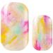 Avoa Beauty nail film -"Happy Little Accidents" pink yellow blue white shimmer colorful nail art design 16 thin self -adhesive long -lasting nail wraps