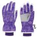 SimpliKids Girl's Waterproof Insulation Ski Snowboard Gloves Purple M(7-9Y)