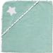 Erwin M ller hooded bath towel with appliqu terry cloth mint-white size 140x140 cm 140x140 cm mint-white