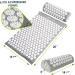 ProsourceFit Acupressure Mat and Pillow Set for Back/Neck Pain Relief and Muscle Relaxation Gray/White - Buy Online on GoSupps.com