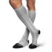 Core-Spun Mild 15-20mmHg Support Classic Diamond Knee High Socks (Grey & Black M)