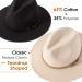 Lisianthus Wide Brim Belt Buckle Fedora Hat Set - 2 Pack for Women & Men | Medium Size - Buy Online on GoSupps.com