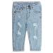 KIDSCOOL SPACE Baby Little Boys Jeans Elastic Band Inside Straight Fit Ripped Denim Pants 18-24 Months Lightblue-2582