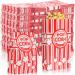 Movie Night Paper Popcorn Bags 2 oz Flat Bottom Popcorn Boxes Red and White Popcorn Container Disposable Popcorn Sleeve Large Popcorn Bucket for Retro Movie Themed Party Carnival Supplies (500)