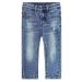 KIDSCOOL SPACE Baby Little Boys Jeans Elastic Band Inside Straight Fit Ripped Denim Pants 5-6 Years Blue-2489