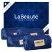 Lab aut Microfiber Makeup Towels - 4 Pack (21x21 cm) Washable & Reusable Facial Cleaning Pads - Dark Blue Makeup Remover - Buy Online on GoSupps.com