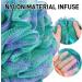 4 Pack XL Soft Nylon Loofah Bath Sponge for Exfoliating Shower Scrubber - Men and Women Beauty Bathing Accessory Set - Buy Online on GoSupps.com