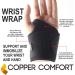 Lined Wrist Support Glove - Adjustable Pain Relief for Joints & Tendons | High Copper Content for Arthritis & Tendonitis - Free Size - Buy Online on GoSupps.com