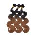SEGO Brazilian Hair Extensions Body Wave Bundles Brazilian Weave Hair Like Human Hair Natural Black & Light Brown 18 18 18 inch