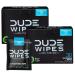 DUDE Wipes On-The-Go Flushable Wet Wipes - 2 Pack, 60 Wipes - Unscented Extra-Large Individually Wrapped Wipes with Vitamin E & Aloe - Septic and Sewer Safe Fragrance Free 30 Count (Pack of 2)