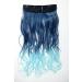 Shop WIG ME UP YZF-3180P-T4027TTF2513: 50cm Clip-In Curly Ombre Hair Extensions - Blue & Navy Mix - Buy Online on GoSupps.com