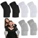 3 Pairs Elbow Pads Elbow Protector Volleyball Sponge Support Breathable Compression Elbow Braces for Women Men Youth Teen Girls Boys Basketball Tennis Football Skating, Black, White, Gray