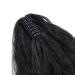 Ponytail Extension Clip-In 60cm Dark Black Wavy Hair Braid - Realistic Hair Corn Wave Clip with Clamp - Buy Online on GoSupps.com