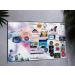 3-in-1 Vision Board Kit with 200+ Motivational Stickers - Manifest Your Goals with Law of Attraction | Foldable & Decorative Dry Erase Board (Zoe) - 27 x 17 - Buy Online on GoSupps.com