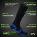 Buy CFA V1 Compression Socks for Men & Women - Ideal for Running Gym Cycling & Recovery - Sustainable Danish Design | 2 Pairs Super Black/Blue - Buy Online on GoSupps.com